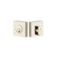 Emtek 8469US14 Square Single Cylinder Deadbolt for 1-3/4" Door Polished Nickel Lifetime Finish