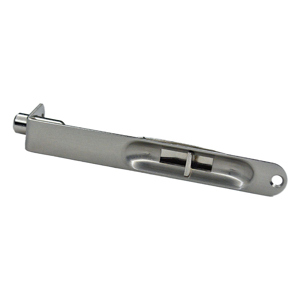 Emtek 8502US15 6" Round Corner Flush Bolt Satin Nickel Finish Main image