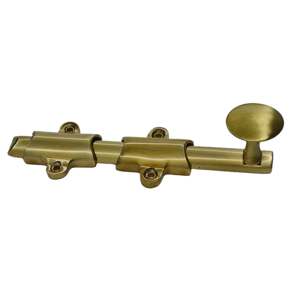 Emtek 8511US7 6" Surface Bolt with 3 Strikes French Antique Brass Finish Main image