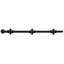 Emtek 8513US19 18" Surface Bolt with 3 Strikes Flat Black Finish
