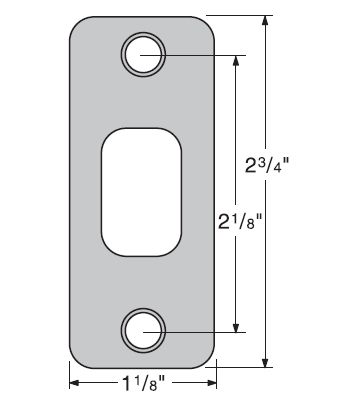 Kwikset 85279-002 1-1/8" x 2-3/4" Round Corner Deadbolt Strike for US26 Bright Chrome and US26D Satin Chrome Finish