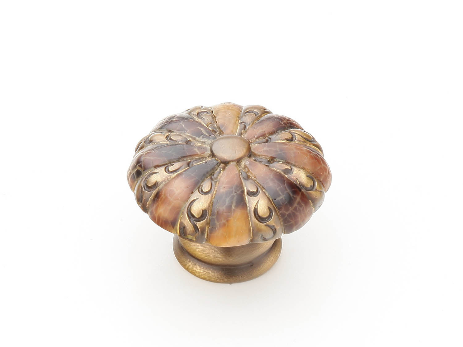 Schaub 853-PEN-ED 1-3/8" Symphony Cabinet Knob Tiger Penshell Estate Dover Finish