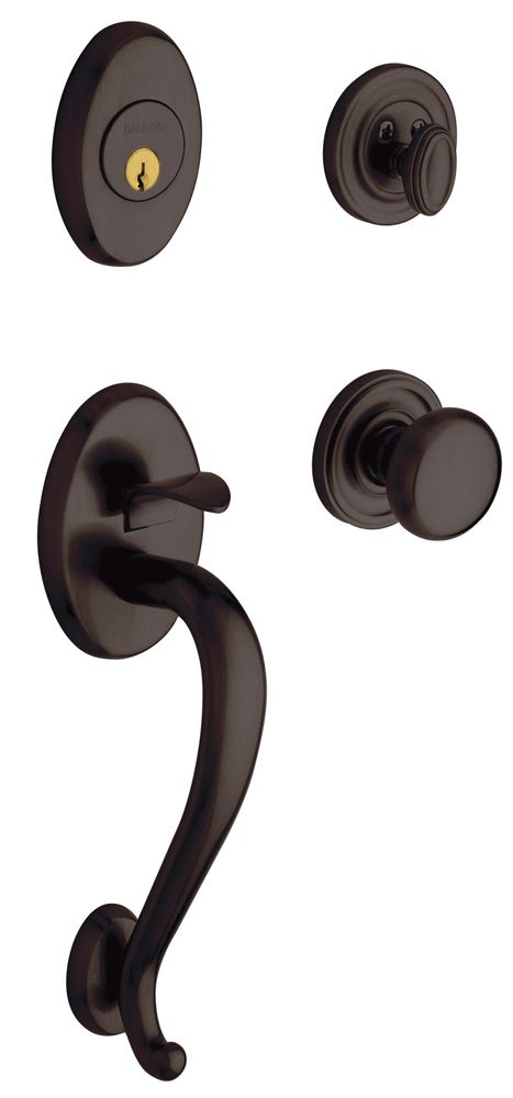 Baldwin 85315112ENTR Logan Sectional Tubular Single Cylinder Handleset Venetian Bronze Finish