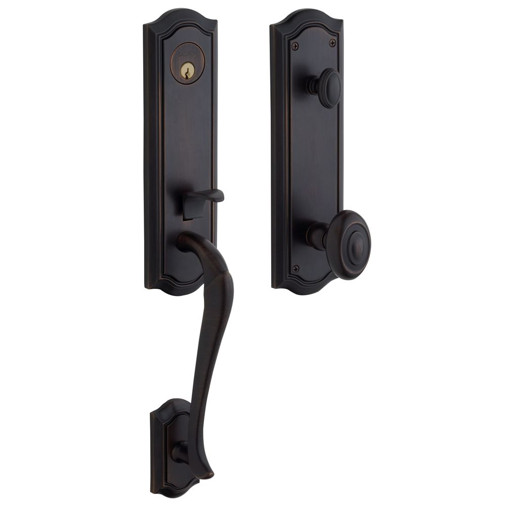 Baldwin 85337102ENTR Bethpage Emergency Egress Tubular Single Cylinder Handleset Oil Rubbed Bronze Finish
