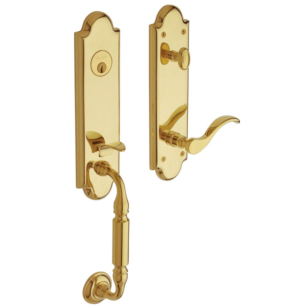 Baldwin 85350003RFD Manchester Emergency Egress Right Hand Full Dummy Tubular Handleset Lifetime Brass Finish