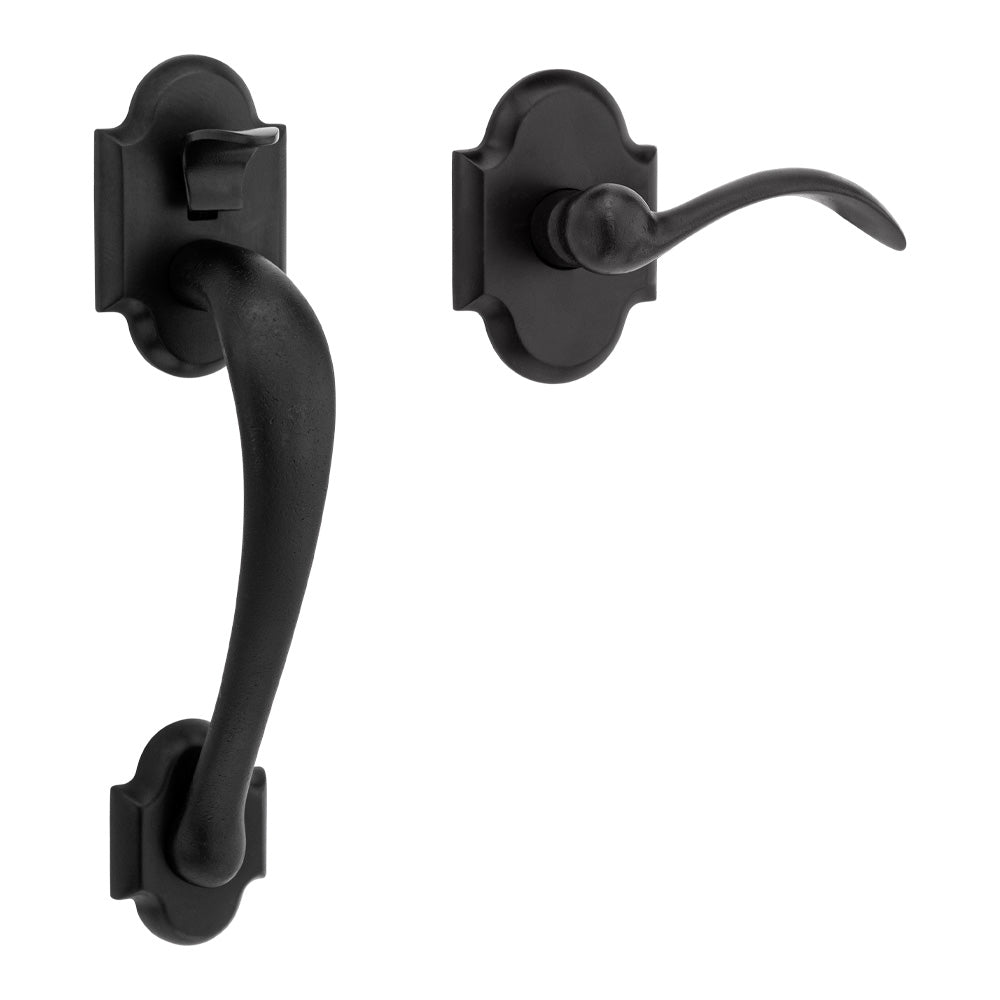 Baldwin 85353402ACLH Boulder Left Hand Sectional Handleset Less Deadbolt Distressed Oil Rubbed Bronze Finish