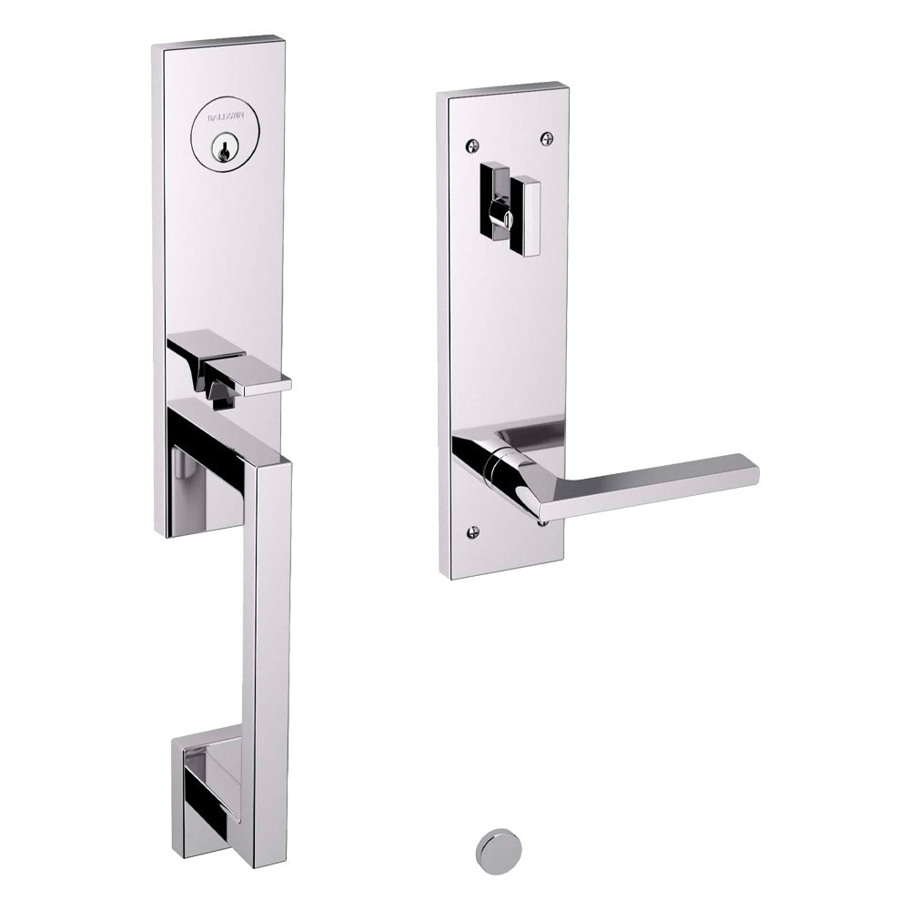 Baldwin 85391260LENT Minneapolis 3/4 Left Hand Single Cylinder Entry Tubular Handleset with 5162 Lever Bright Chrome Finish