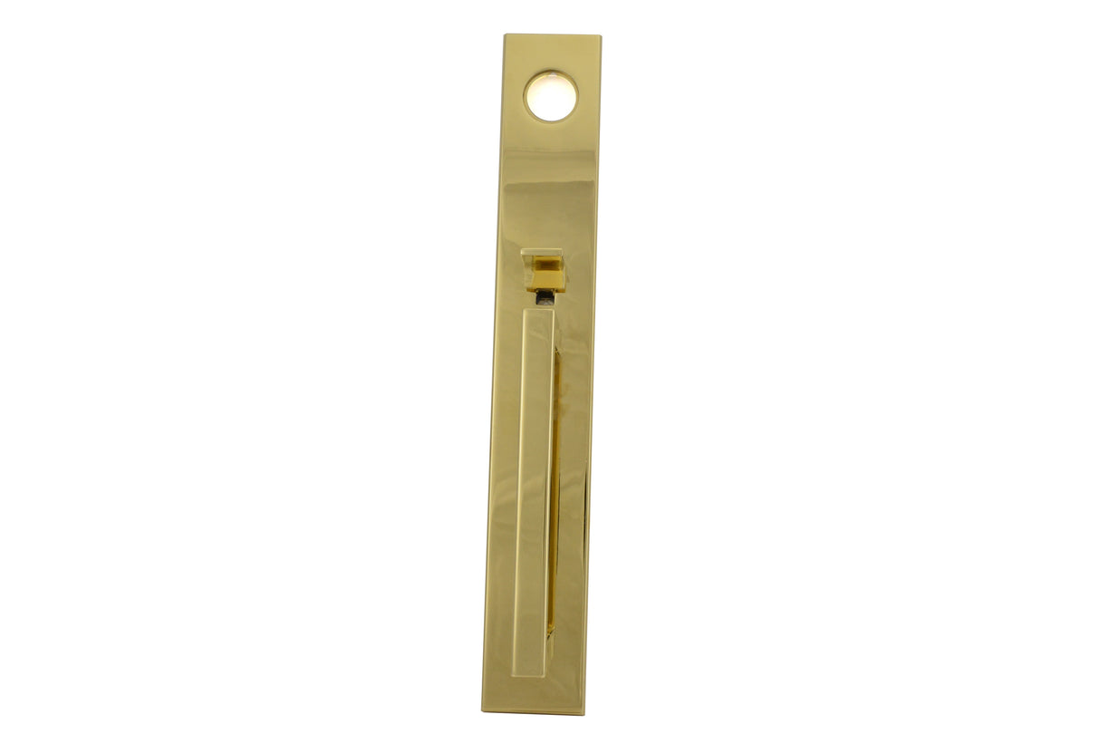 Baldwin 85392003LENT Minneapolis Full Escutcheon Left Hand Single Cylinder Entry Tubular Handleset with 5162 Lever Lifetime Brass Finish