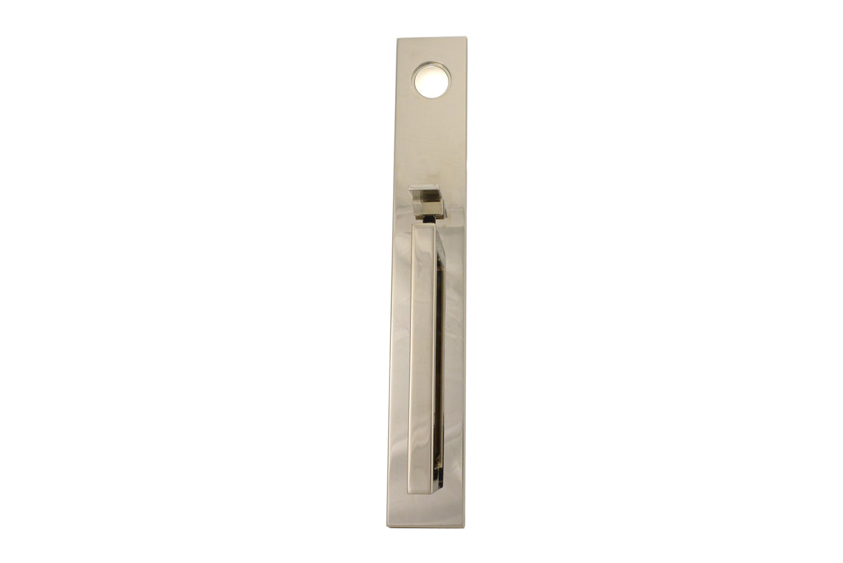 Baldwin 85392055RENT Minneapolis Full Escutcheon Right Hand Single Cylinder Entry Tubular Handleset with 5162 Lever Lifetime Bright Nickel Finish