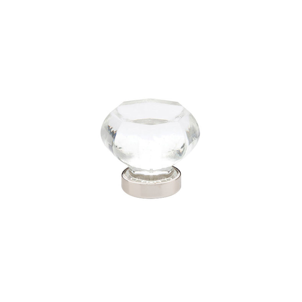 Emtek 86011US14 Old Town Clear 1-1/4" Cabinet Knob Polished Nickel Lifetime Finish Main image