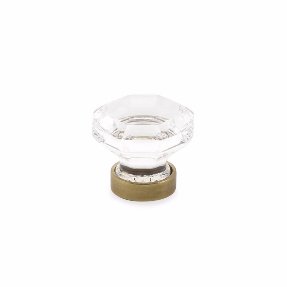 Emtek 86011US7 Old Town Clear 1-1/4" Cabinet Knob French Antique Brass Finish