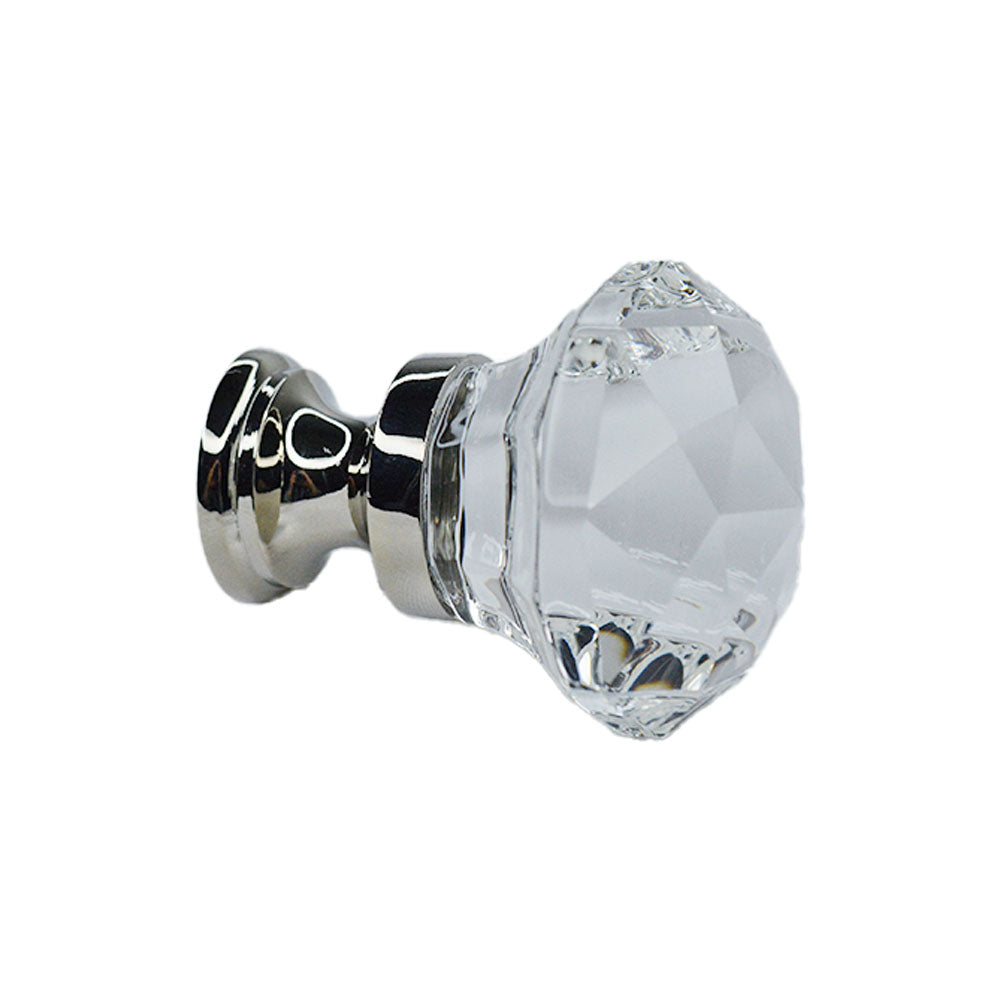 Emtek 86012US14 Diamond 1-1/4" Cabinet Knob Polished Nickel Lifetime Finish Main image