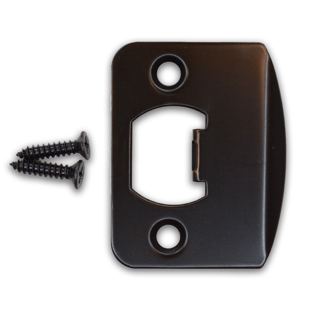 Emtek 86085US10B 1/4" Radius Corner Full Lip Strike for Passage, Privacy or Key-In Sets Oil Rubbed Bronze Finish Main image