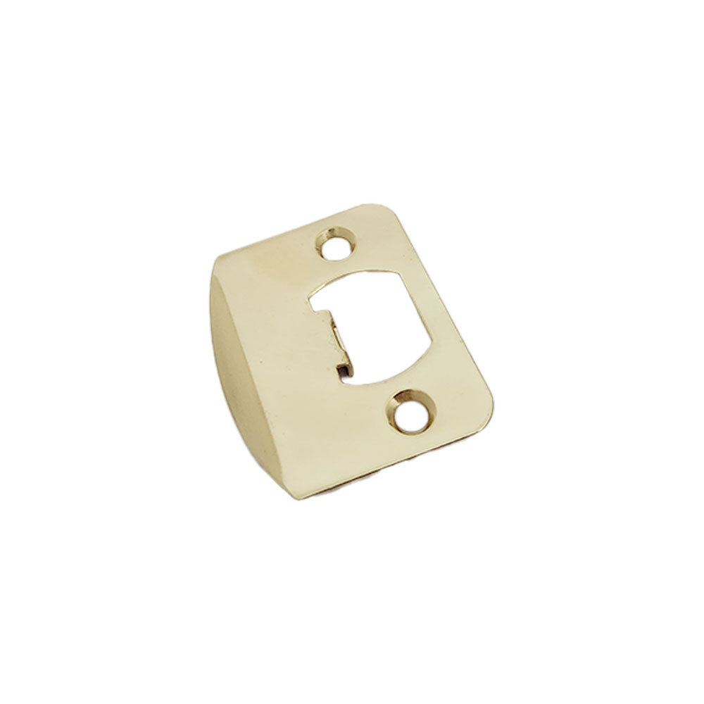 Emtek 86085US3NL 1/4" Radius Corner Full Lip Strike for Passage, Privacy or Key-In Sets Unlacquered Brass Finish Main image