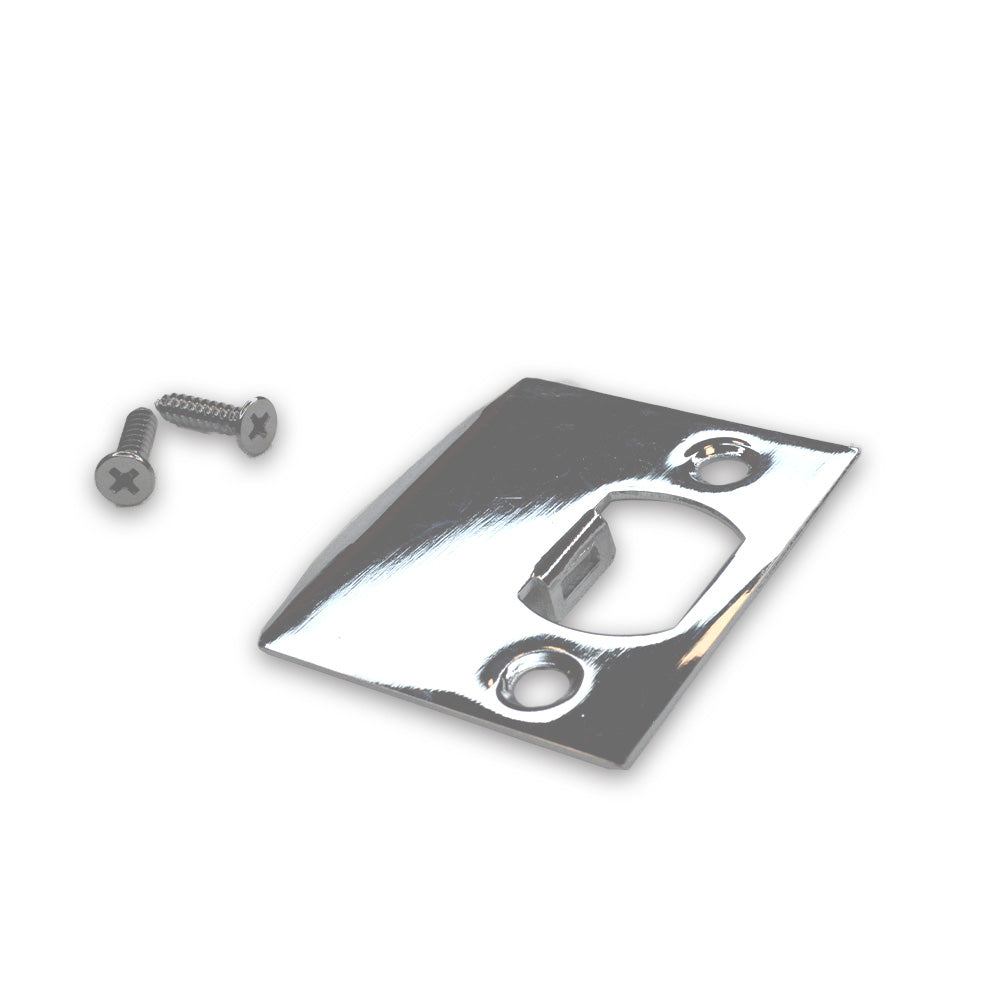 Emtek 86086US26 Square Corner Extended Lip Strike for Passage, Privacy or Key-In Sets Polished Chrome Finish Main image