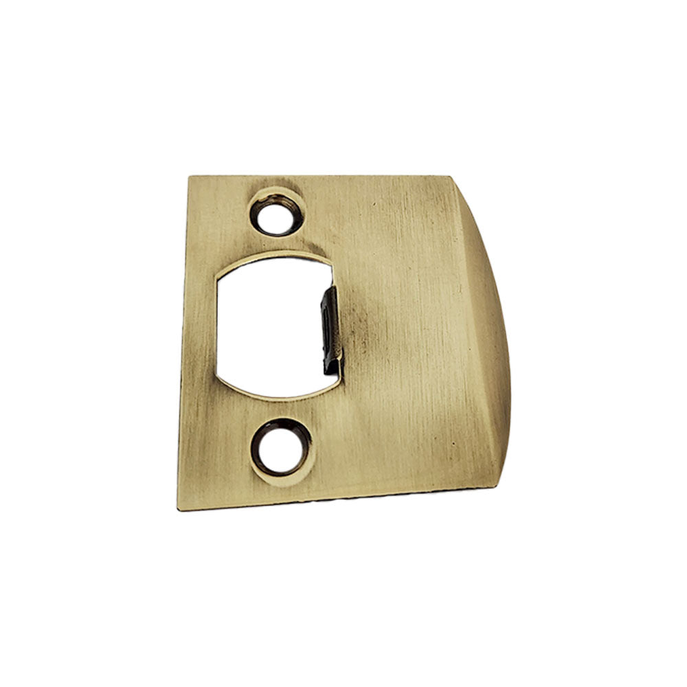 Emtek 86086US7 Square Corner Extended Lip Strike for Passage, Privacy or Key-In Sets French Antique Brass Finish Main image