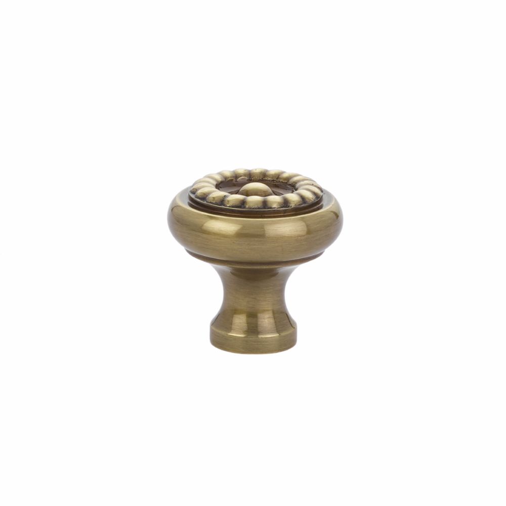 Emtek 86113US7 Rope 1-1/4" Cabinet Knob French Antique Brass Finish Main image