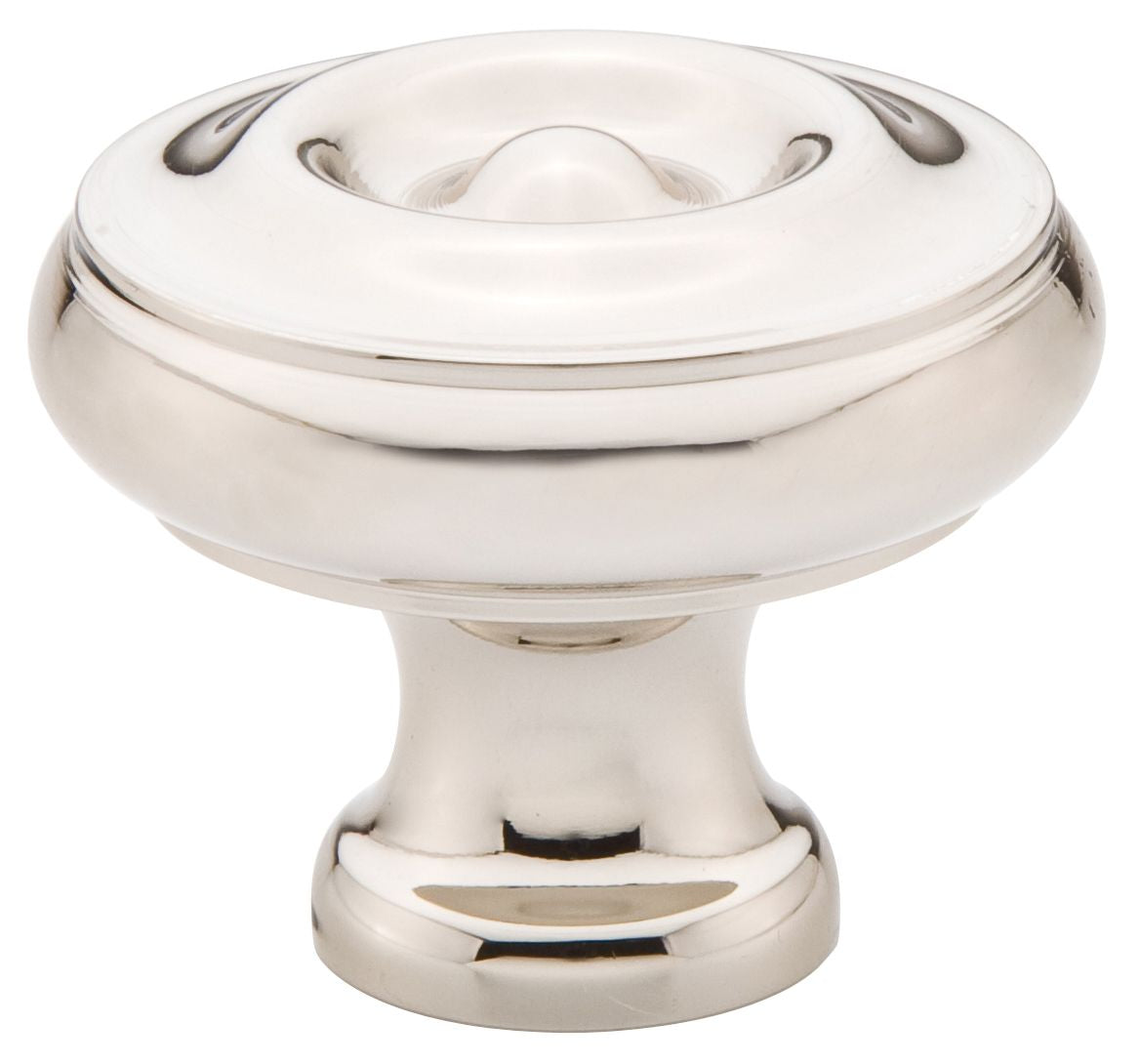 Emtek 86115US14 Waverly 1-1/4" Cabinet Knob Polished Nickel Lifetime Finish Main image