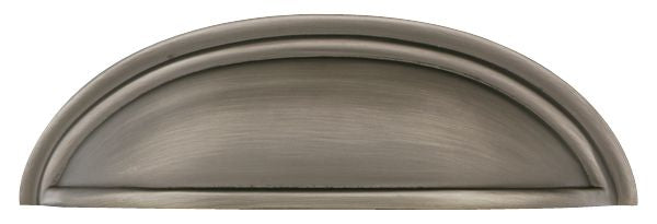 Emtek 86123US15A Cup Cabinet Pull with 3" Center To Center Pewter Finish Main image