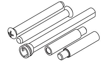 Kwikset 86129-006 Thick Door Screw Pack for 660 / 870 for US26 Bright Chrome and US26D Satin Chrome Finish