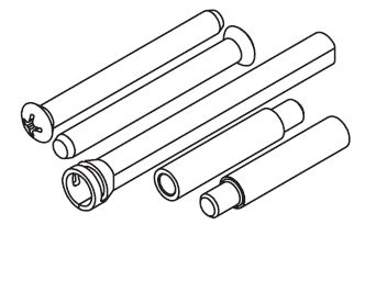 Kwikset 86130-001 Thick Door Screw Pack for 665 / 875 Bright Brass Finish