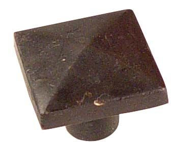 Emtek 86145FB Square 1-1/4" Cabinet Knob Flat Black Bronze Finish Main image
