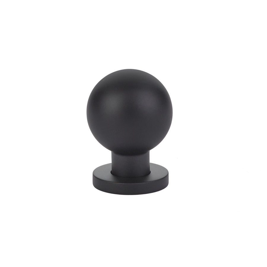 Emtek 86152US19 Modern Globe 1" Cabinet Knob Flat Black Finish Main image