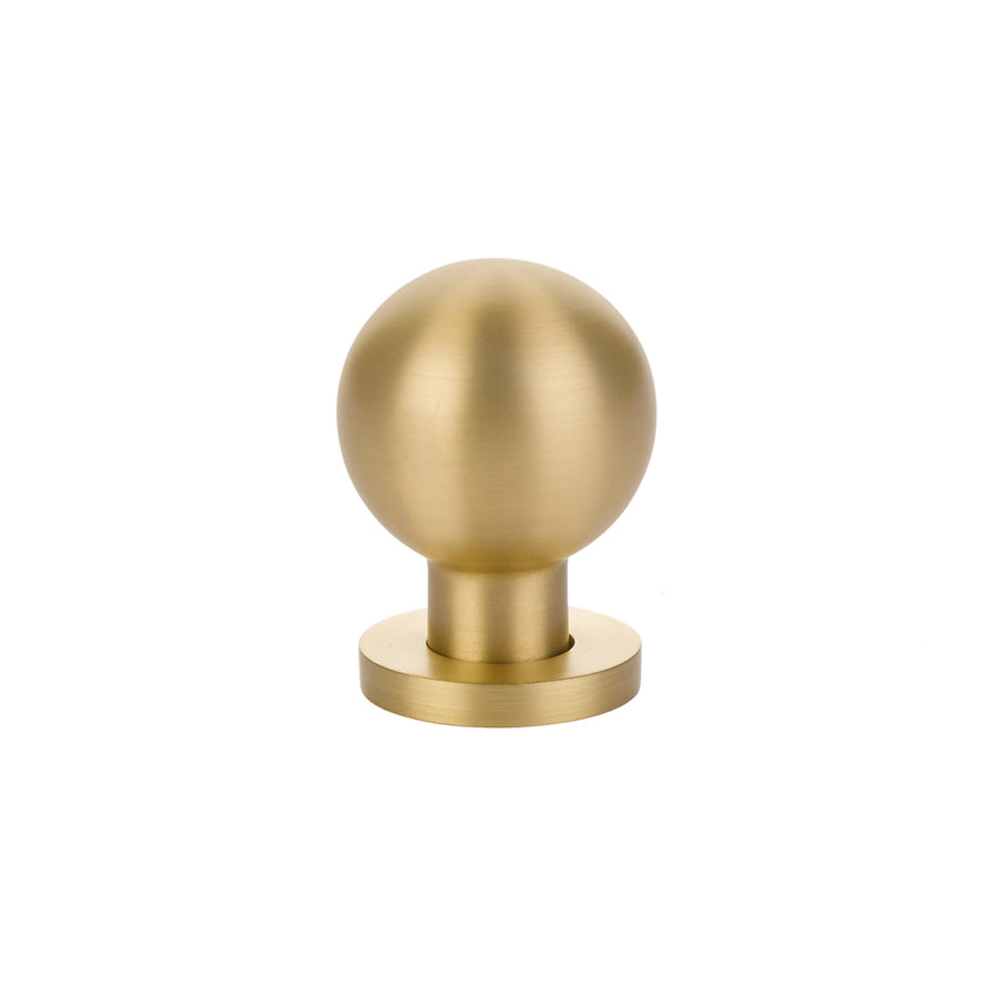 Emtek 86152US4 Modern Globe 1" Cabinet Knob Satin Brass Finish Main image