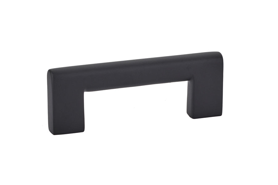 Emtek 86161US19 Trail Cabinet Pull with 3" Center To Center Flat Black Finish Main image