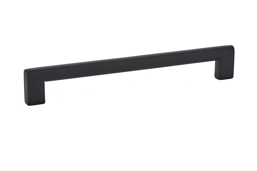 Emtek 86165US19 Trail Cabinet Pull with 8" Center To Center Flat Black Finish Main image