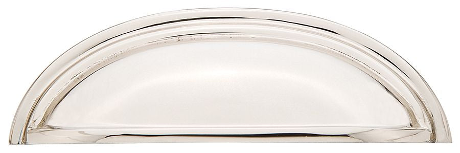 Emtek 86173US14 Cup Cabinet Pull with 4" Center To Center Polished Nickel Lifetime Finish Main image