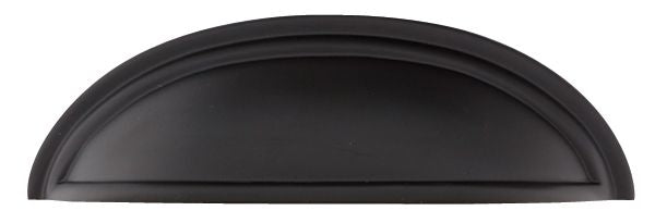 Emtek 86173US19 Cup Cabinet Pull with 4" Center To Center Flat Black Finish Main image
