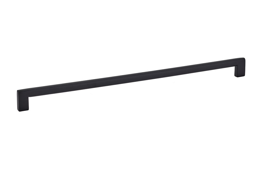 Emtek 86274US19 Trail Cabinet Pull with 16" Center To Center Flat Black Finish Main image