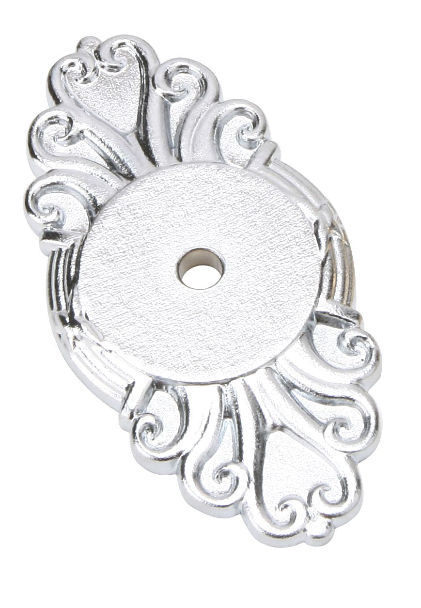 Emtek 86293US26 Ribbon and Reed Backplate for Cabinet Knob Polished Chrome Finish Main image