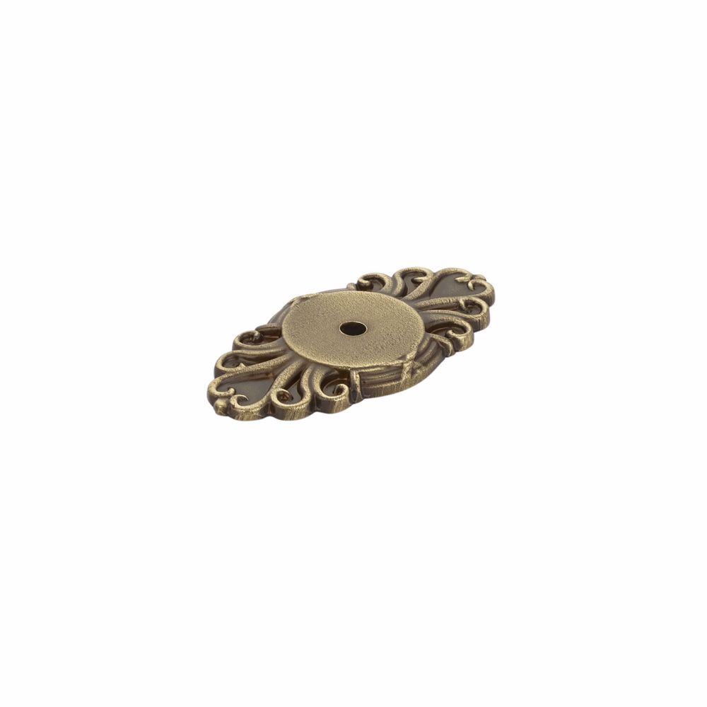 Emtek 86293US7 Ribbon and Reed Backplate for Cabinet Knob French Antique Brass Finish
