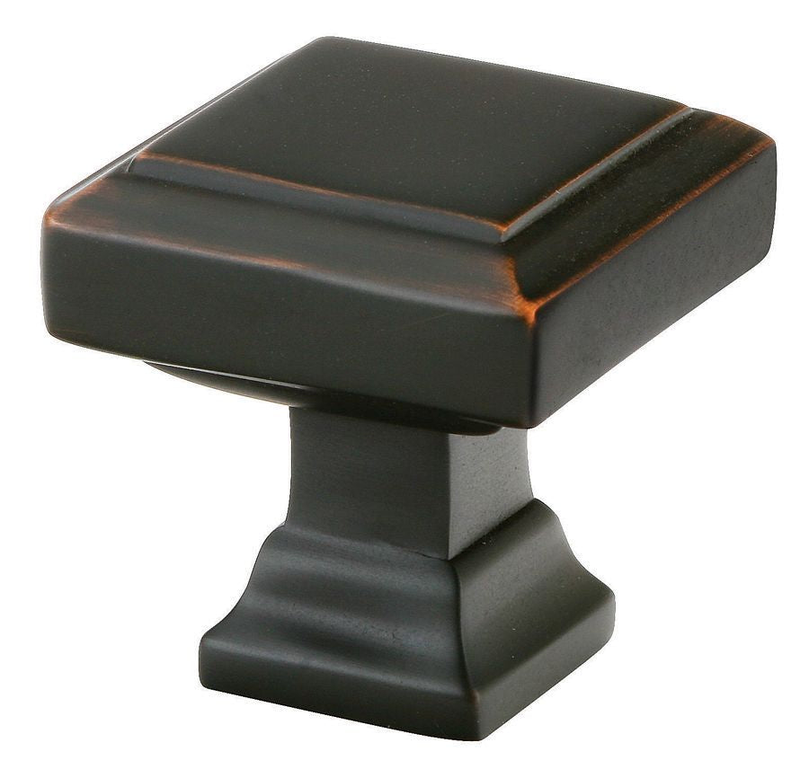 Emtek 86296US10B Geometric Square 1-3/8" Cabinet Knob Oil Rubbed Bronze Finish Main image