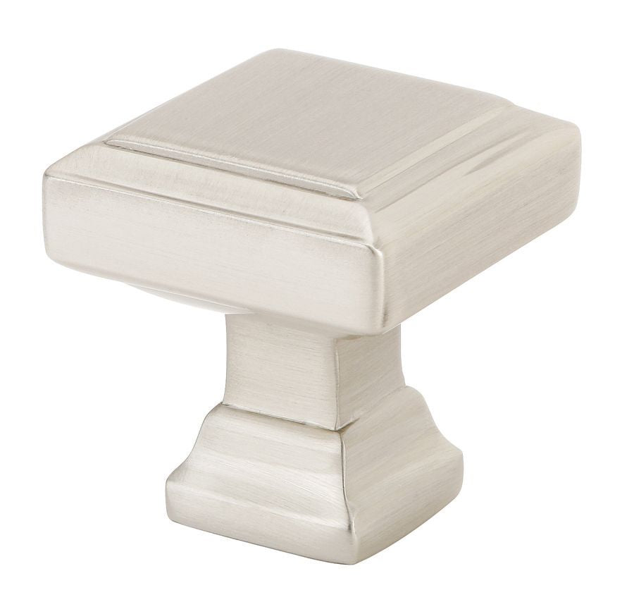 Emtek 86296US15 Geometric Square 1-3/8" Cabinet Knob Satin Nickel Finish Main image