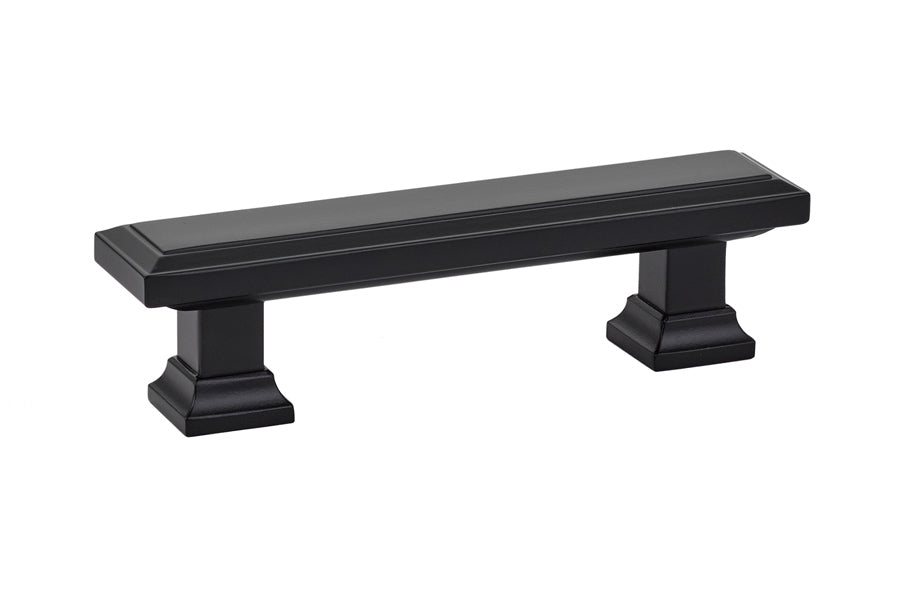 Emtek 86299US19 Geometric Rectangular Cabinet Pull with 3" Center to Center Flat Black Finish Main image