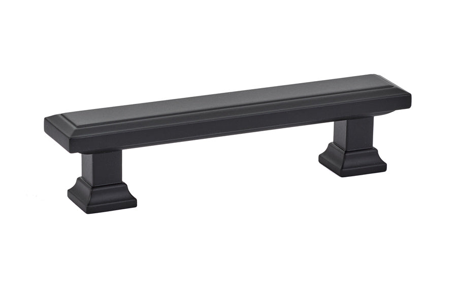 Emtek 86300US19 Geometric Rectangular Cabinet Pull with 3-1/2" Center to Center Flat Black Finish Main image