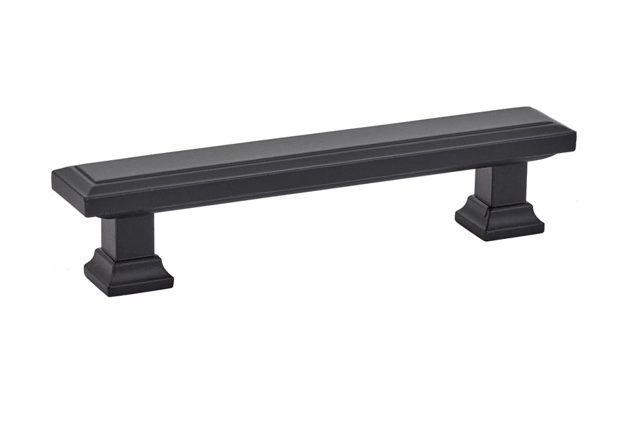 Emtek 86301US19 Geometric Rectangular Cabinet Pull with 4" Center to Center Flat Black Finish Main image