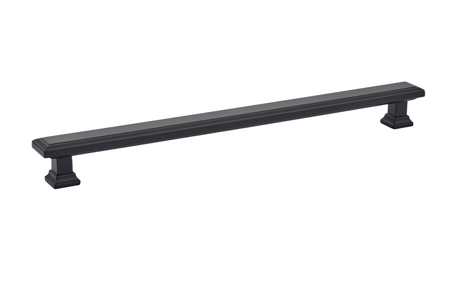 Emtek 86303US19 Geometric Rectangular Cabinet Pull with 10" Center to Center Flat Black Finish Main image