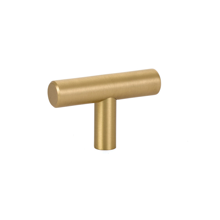 Emtek 86357US4 Brass Bar 2" Cabinet Knob Satin Brass Finish Main image