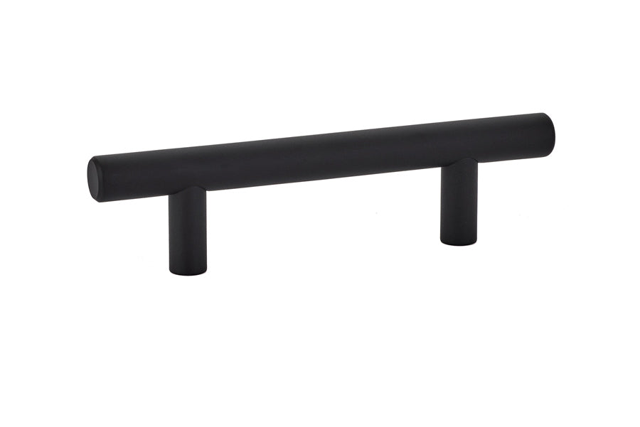 Emtek 86358US19 Brass Bar Cabinet Pull with 3" Center to Center Flat Black Finish Main image