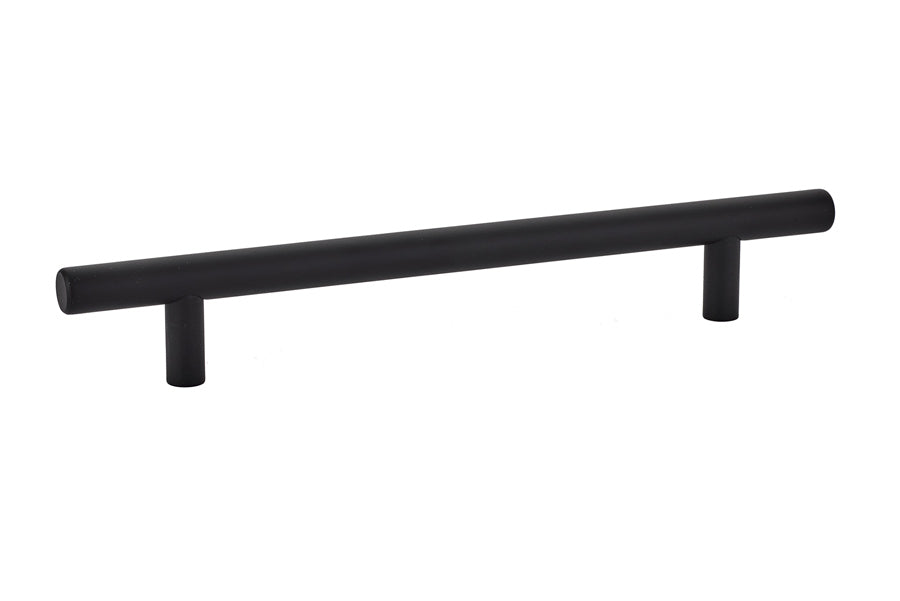 Emtek 86362US19 Brass Bar Cabinet Pull with 6" Center to Center Flat Black Finish Main image