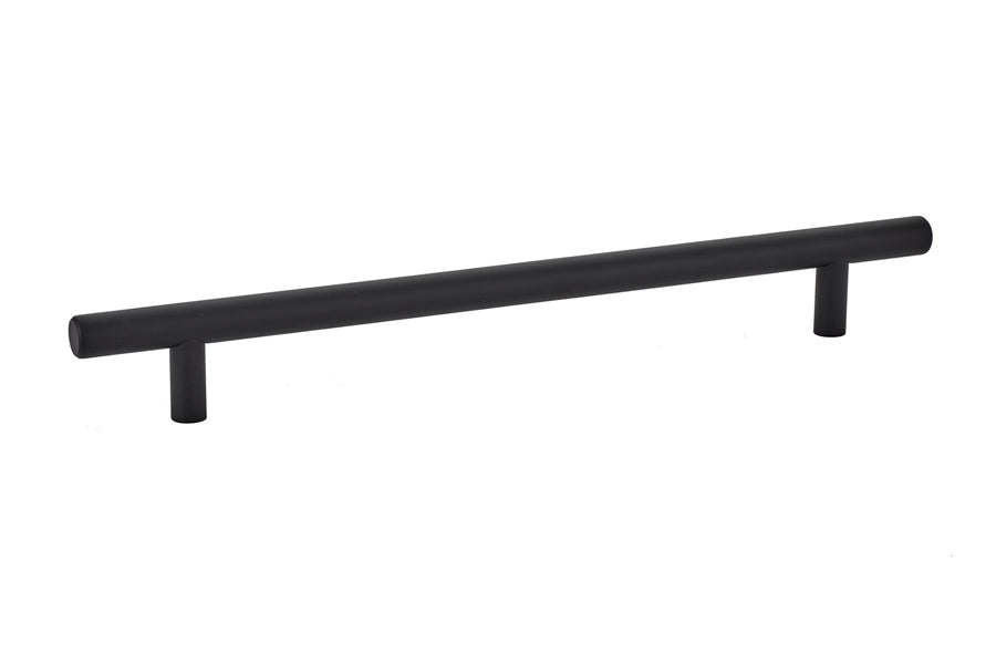 Emtek 86363US19 Brass Bar Cabinet Pull with 8" Center to Center Flat Black Finish Main image