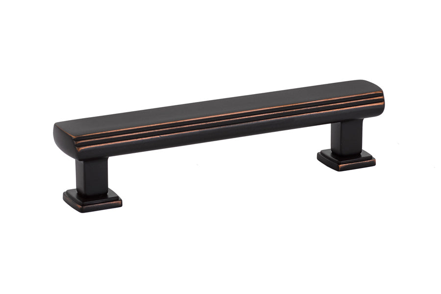 Emtek 86423US10B Art Deco Cabinet Pull with 4" Center to Center Oil Rubbed Bronze Finish Main image