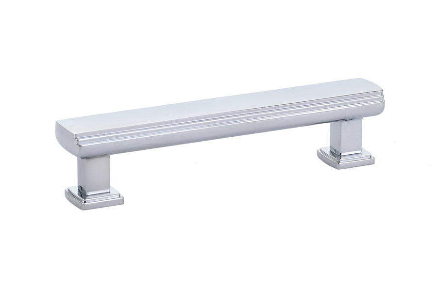 Emtek 86423US26 Art Deco Cabinet Pull with 4" Center to Center Polished Chrome Finish Main image