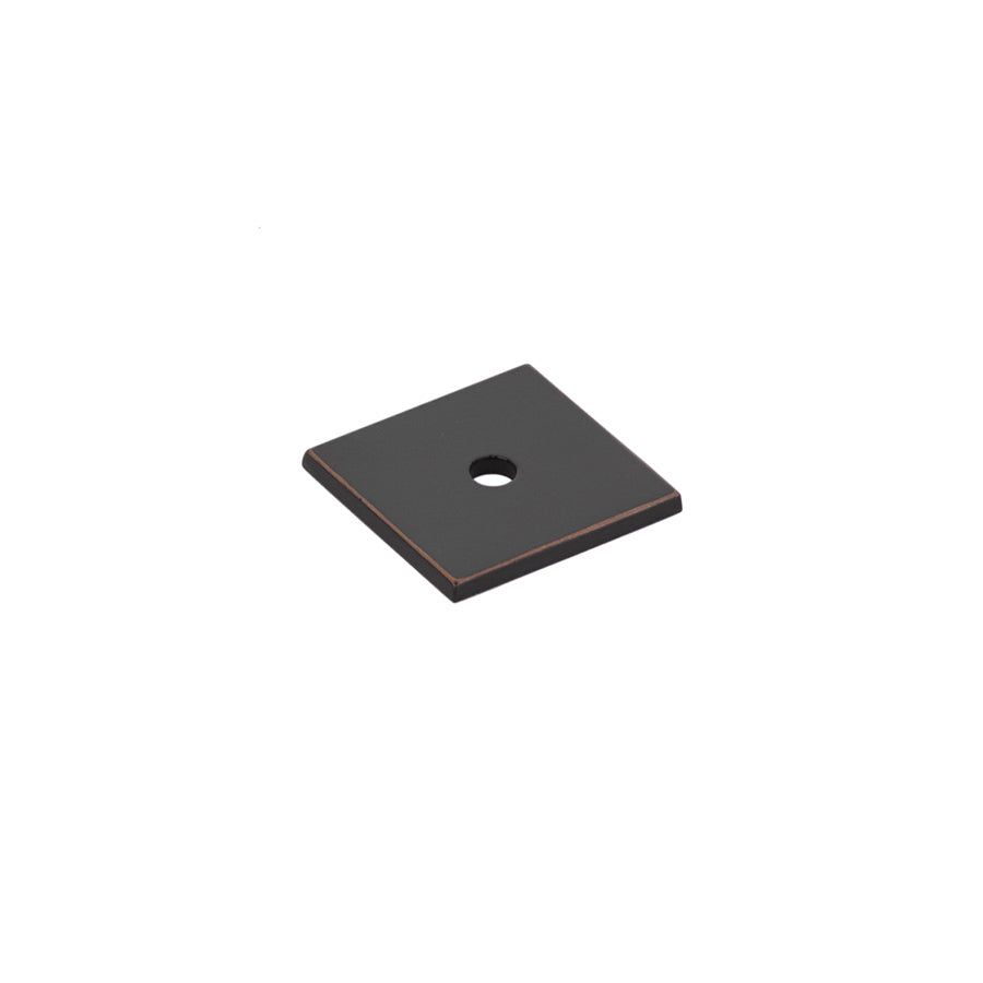 Emtek 86434US10B Art Deco Square Backplate for Cabinet Knob Oil Rubbed Bronze Finish Main image