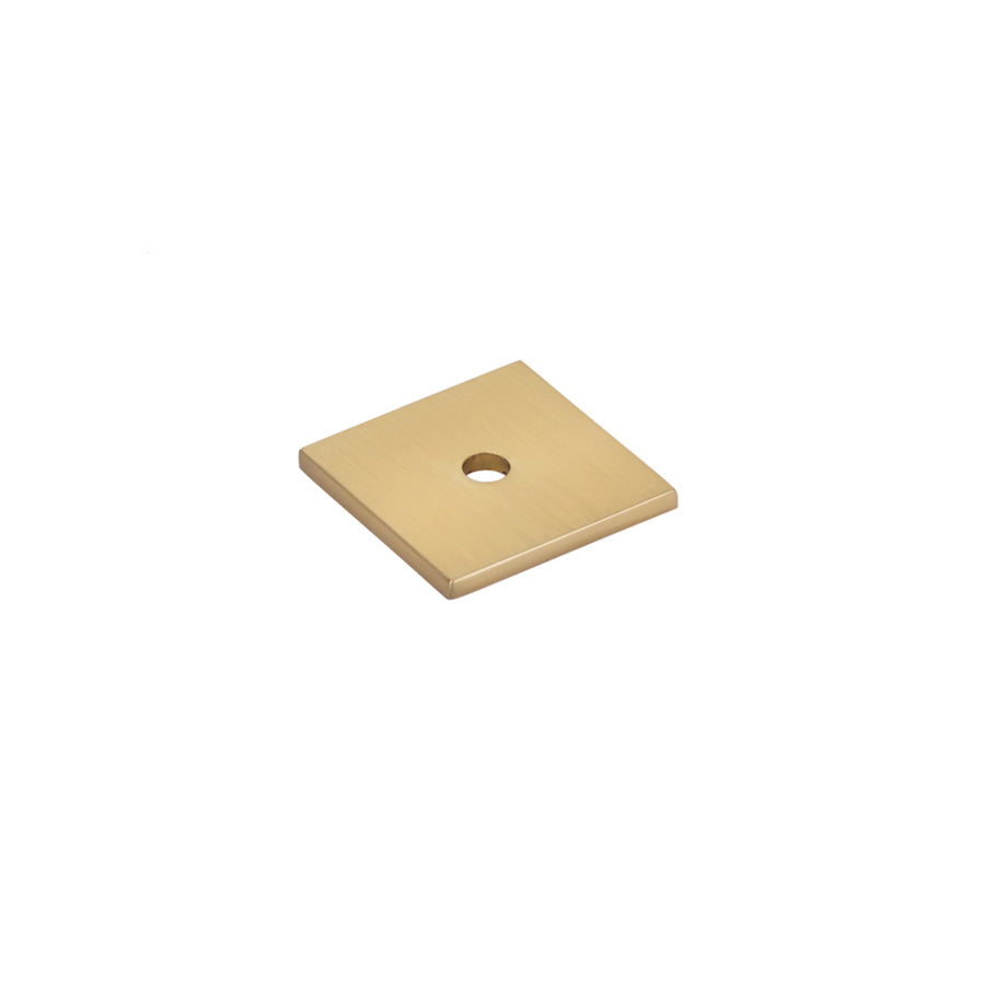 Emtek 86434US4 Art Deco Square Backplate for Cabinet Knob Satin Brass Finish Main image