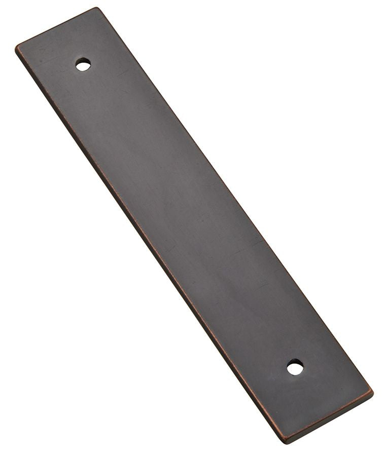 Emtek 86435US10B Art Deco Rectangular Backplate for Cabinet Pull with 4" Center to Center Oil Rubbed Bronze Finish Main image